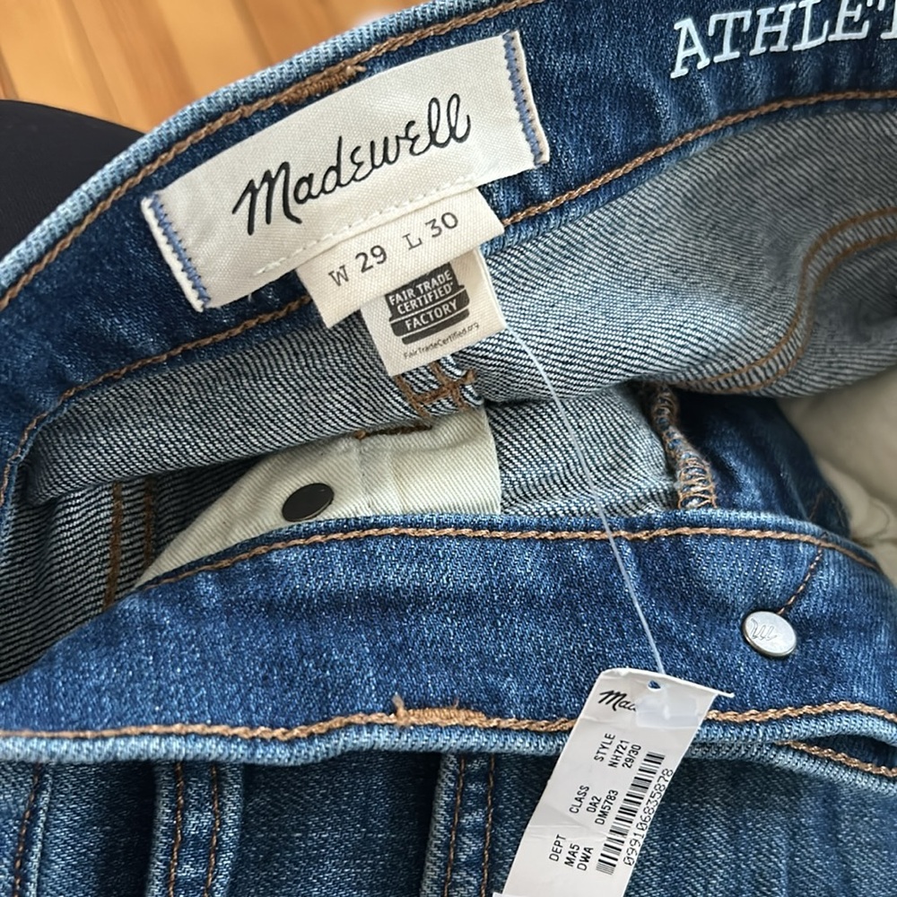 NWT Madewell Men’s slim blue jeans - Picture 7 of 7